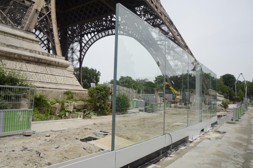 chantier mur de verre