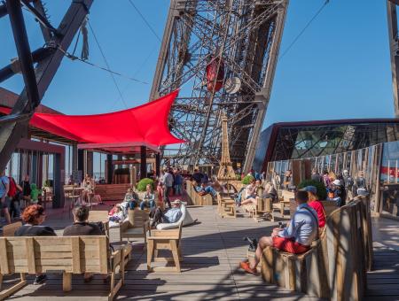 Global view on the summer terrace